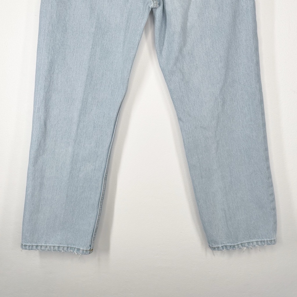 RE/DONE Easy Straight Crop Light Wash Button Fly High Rise Jeans Women’s Size 24 - Picture 6 of 11